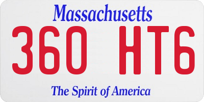 MA license plate 360HT6