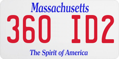 MA license plate 360ID2