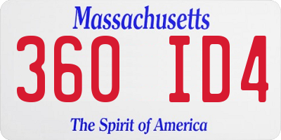 MA license plate 360ID4