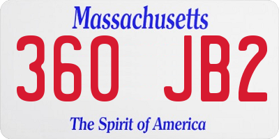 MA license plate 360JB2