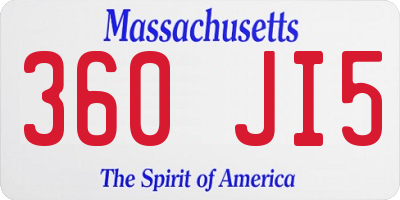 MA license plate 360JI5