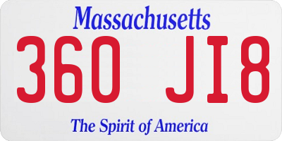 MA license plate 360JI8
