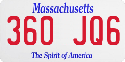 MA license plate 360JQ6