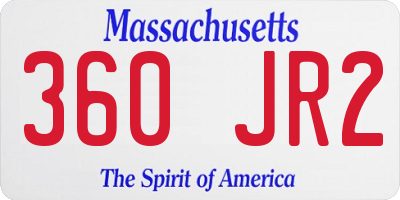 MA license plate 360JR2