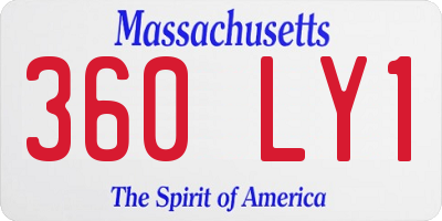 MA license plate 360LY1