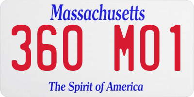 MA license plate 360MO1