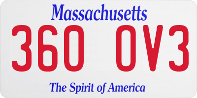 MA license plate 360OV3