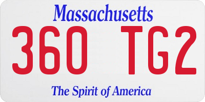 MA license plate 360TG2
