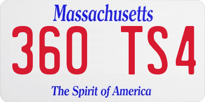MA license plate 360TS4