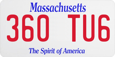 MA license plate 360TU6