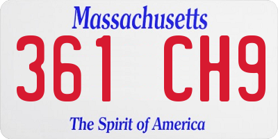 MA license plate 361CH9