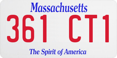 MA license plate 361CT1