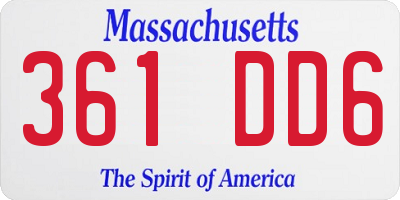 MA license plate 361DD6