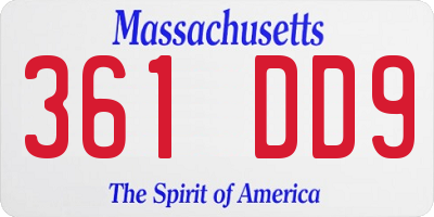 MA license plate 361DD9