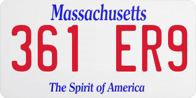 MA license plate 361ER9