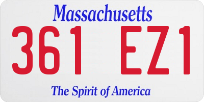 MA license plate 361EZ1