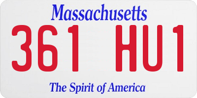 MA license plate 361HU1