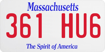 MA license plate 361HU6