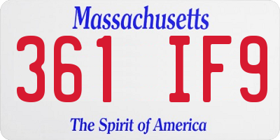 MA license plate 361IF9