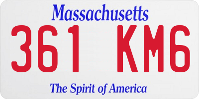 MA license plate 361KM6