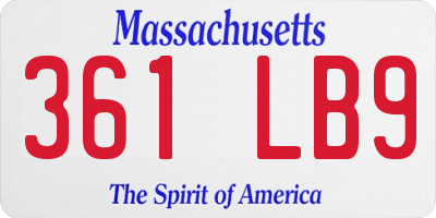 MA license plate 361LB9