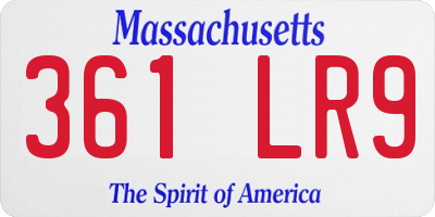 MA license plate 361LR9
