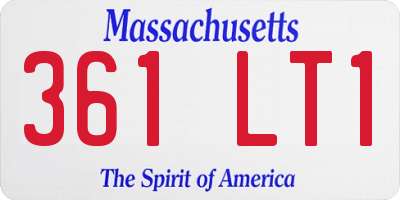 MA license plate 361LT1