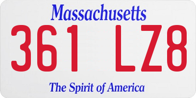 MA license plate 361LZ8