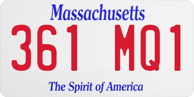 MA license plate 361MQ1