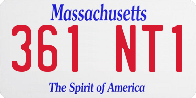 MA license plate 361NT1