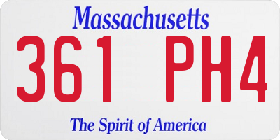 MA license plate 361PH4