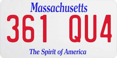 MA license plate 361QU4