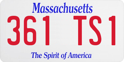 MA license plate 361TS1