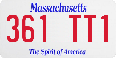 MA license plate 361TT1