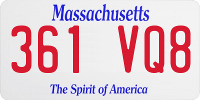 MA license plate 361VQ8