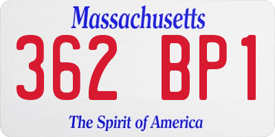 MA license plate 362BP1