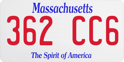 MA license plate 362CC6