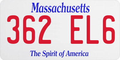 MA license plate 362EL6