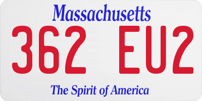 MA license plate 362EU2