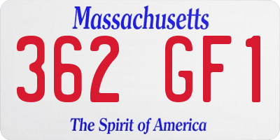 MA license plate 362GF1
