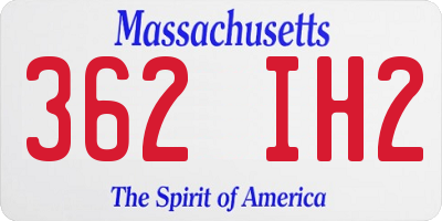 MA license plate 362IH2