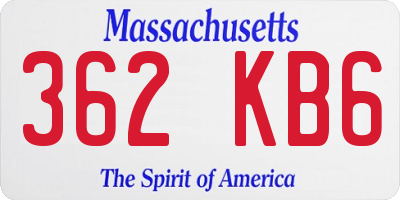 MA license plate 362KB6