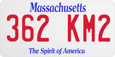 MA license plate 362KM2