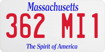 MA license plate 362MI1