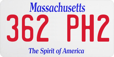 MA license plate 362PH2