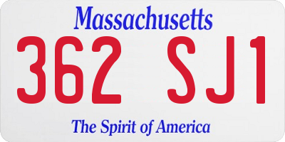 MA license plate 362SJ1