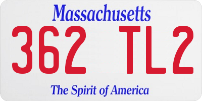 MA license plate 362TL2