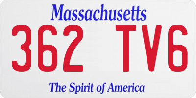 MA license plate 362TV6