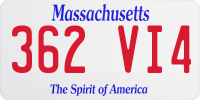 MA license plate 362VI4