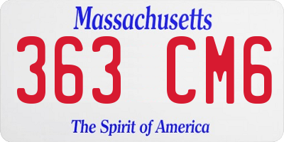 MA license plate 363CM6